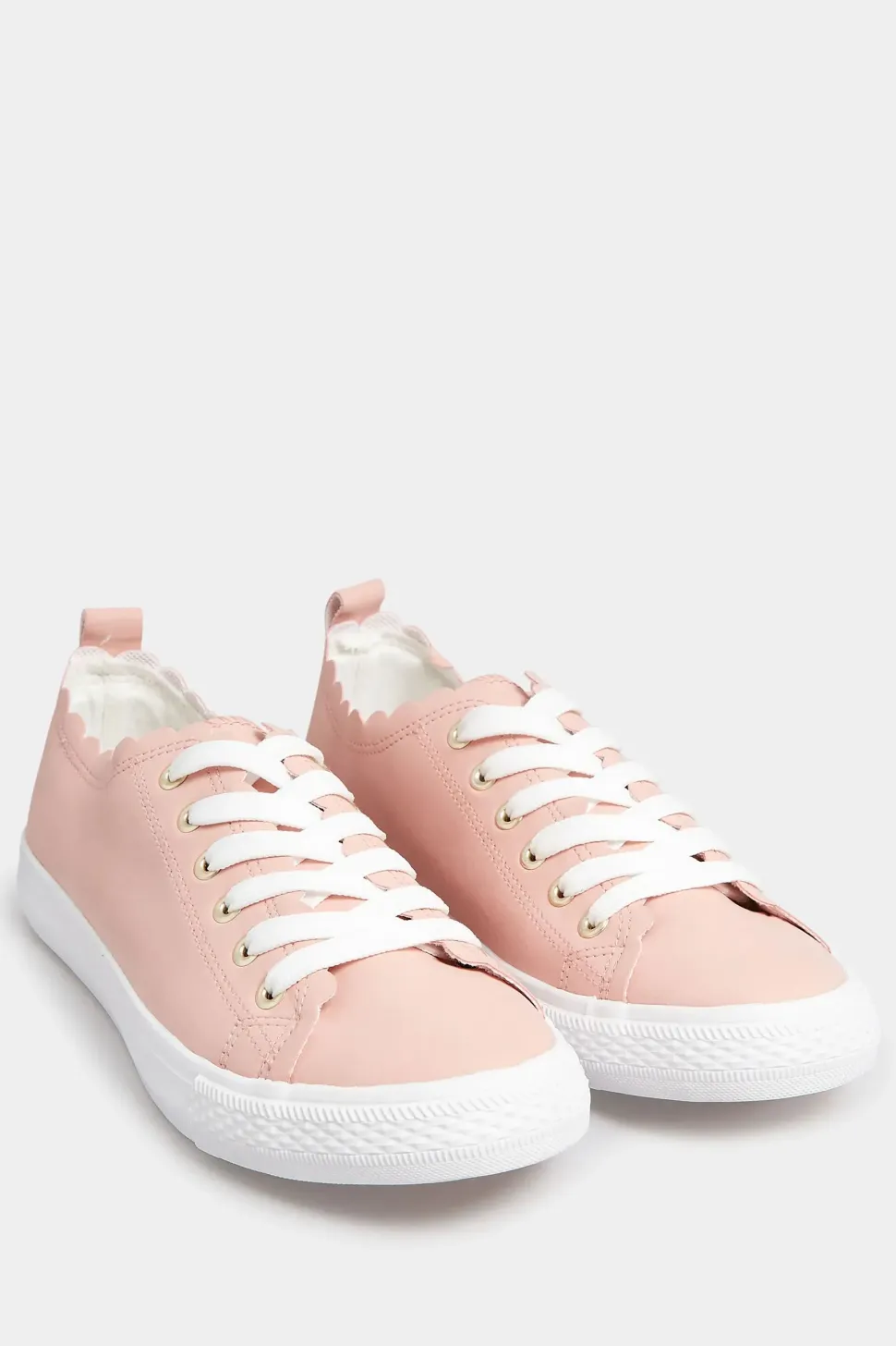 Wide Fit Scalloped Edge Trainers