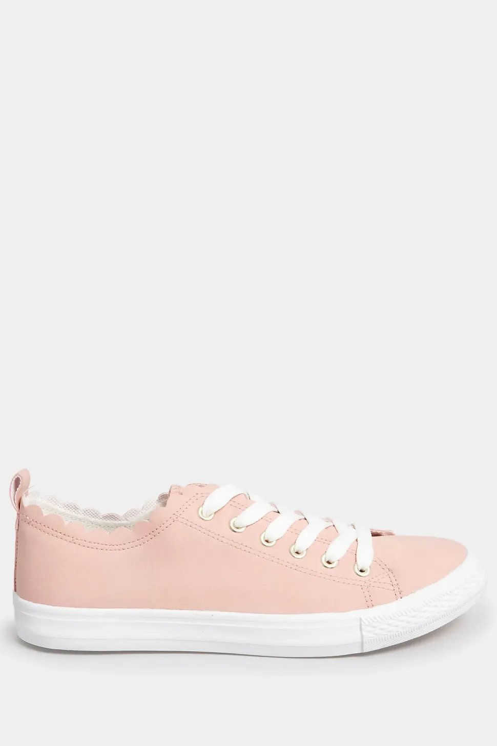 Wide Fit Scalloped Edge Trainers