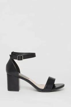 Wide Fit Serenity Mid Block Heel Sandals