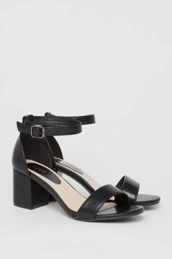 Wide Fit Serenity Mid Block Heel Sandals