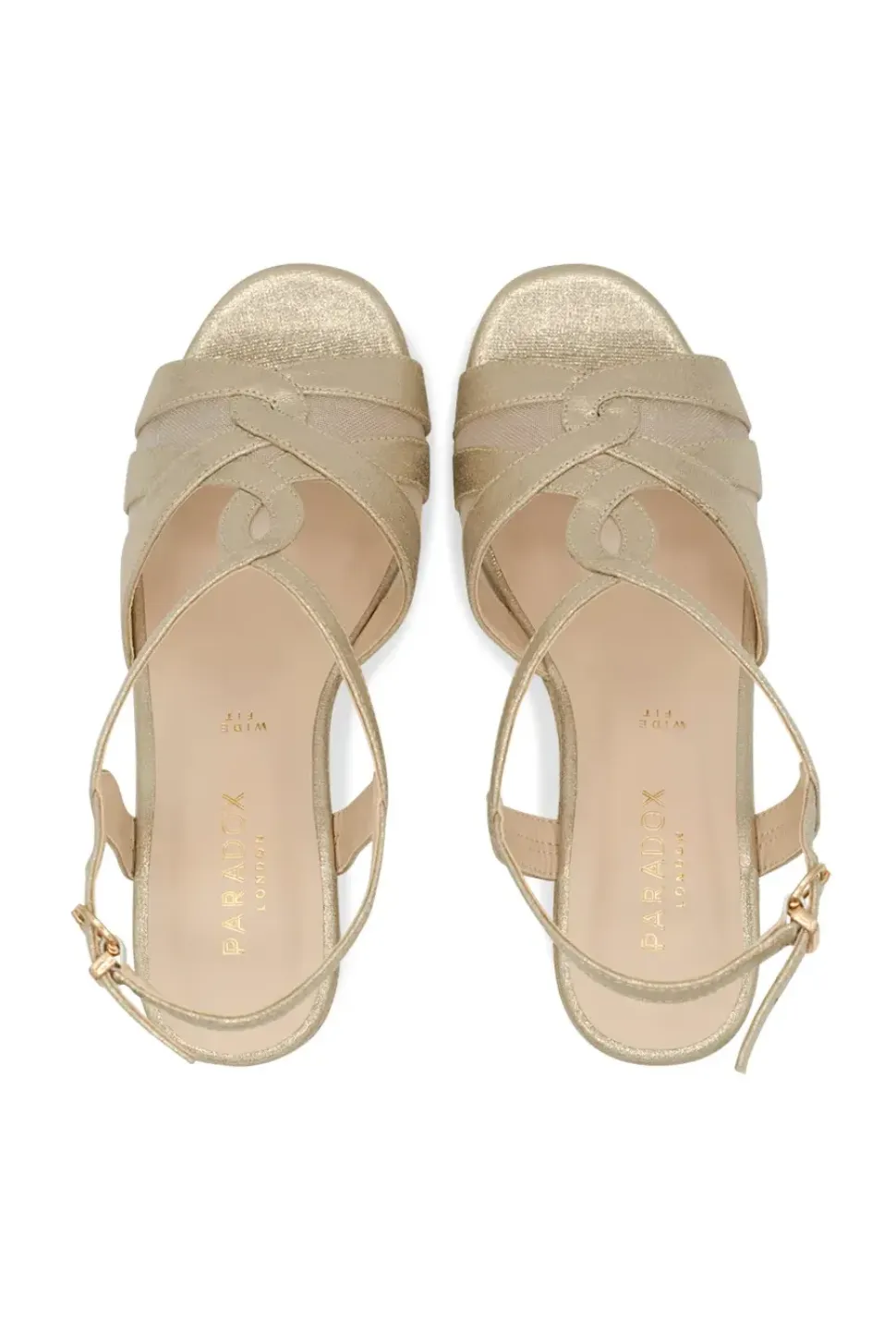 Wide Fit Shimmer 'Yanelli' Wedge Espadrilles