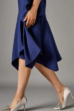 Wide Fit Tina Satin Embellished Bow High Heel Stiletto Court Shoes