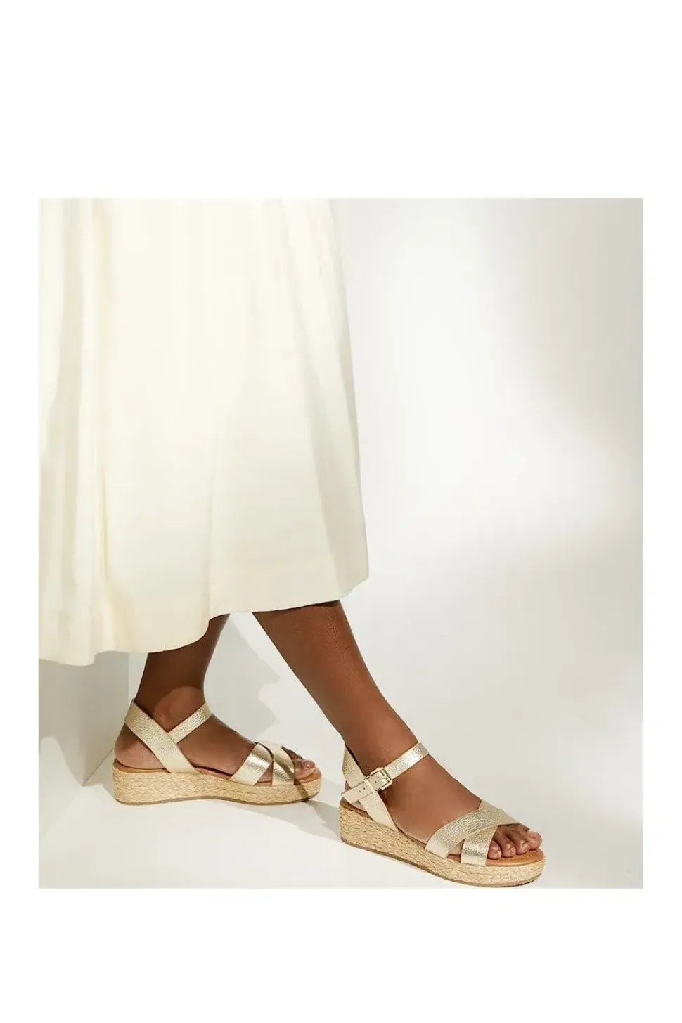 Wide Fit 'Linnie' Leather Sandals