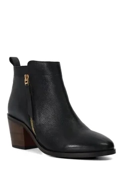 Wide Fit 'Paicing' Leather Ankle Boots