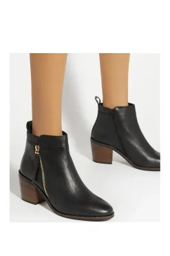 Wide Fit 'Paicing' Leather Ankle Boots