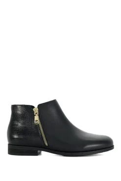 Wide Fit 'Pandias' Leather Ankle Boots