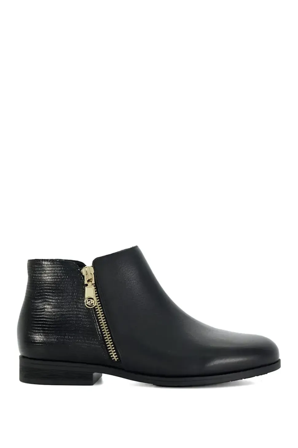 Wide Fit 'Pandias' Leather Ankle Boots