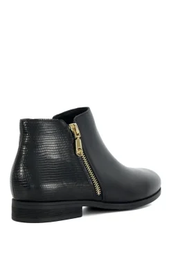 Wide Fit 'Pandias' Leather Ankle Boots