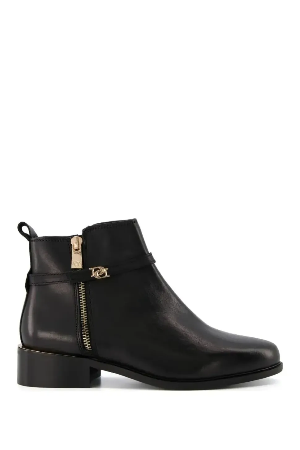 Wide Fit 'Pap' Leather Ankle Boots