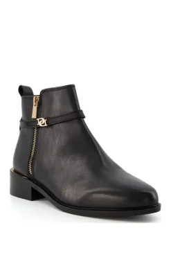 Wide Fit 'Pap' Leather Ankle Boots