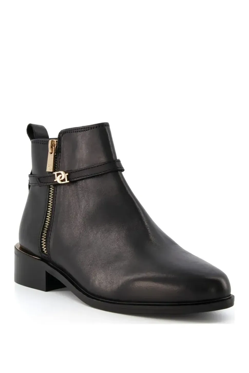Wide Fit 'Pap' Leather Ankle Boots