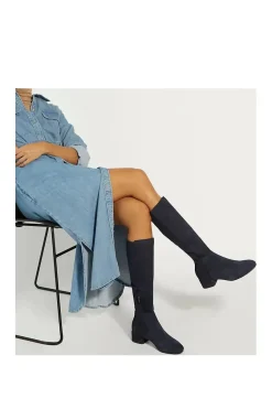 Wide Fit 'Tayla' Suede Knee High Boots