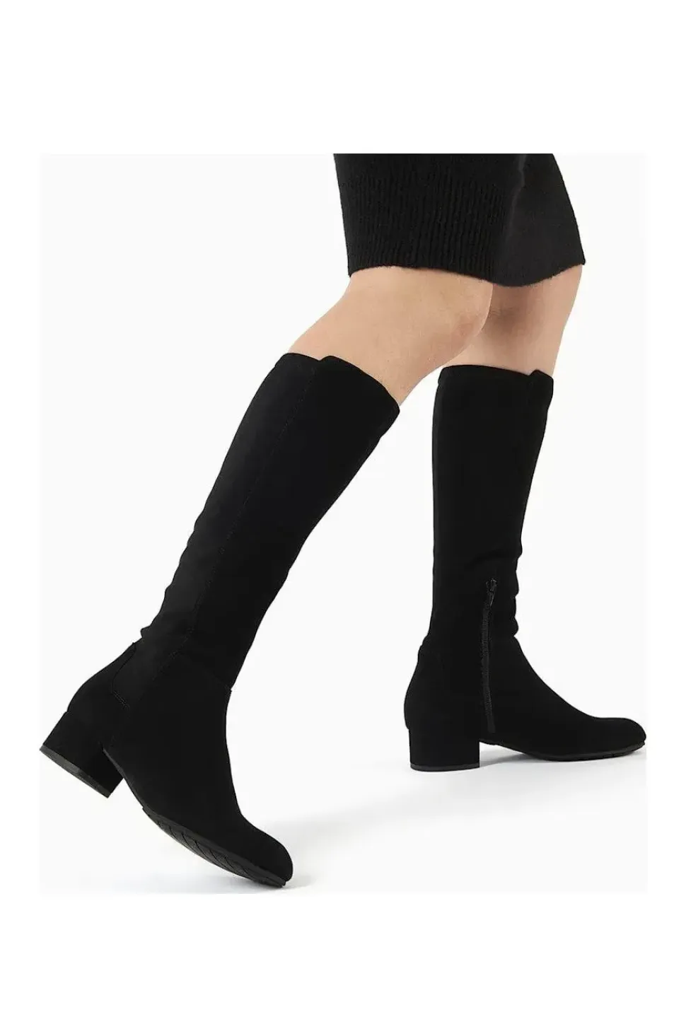 Wide Fit 'Tayla' Suede Knee High Boots