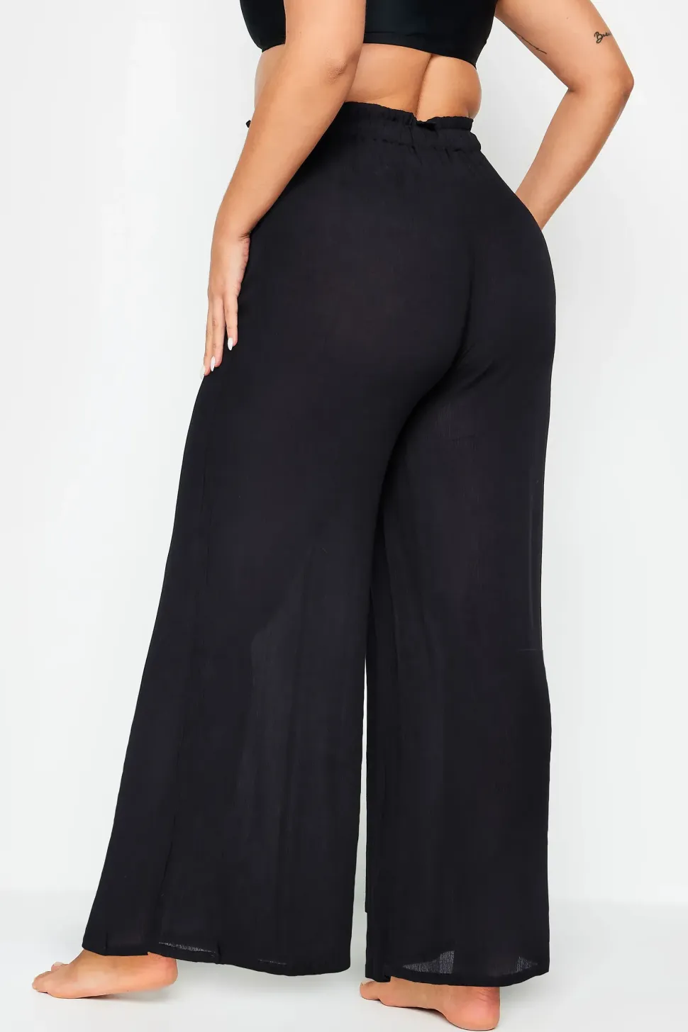 Wide Leg Beach Trousers