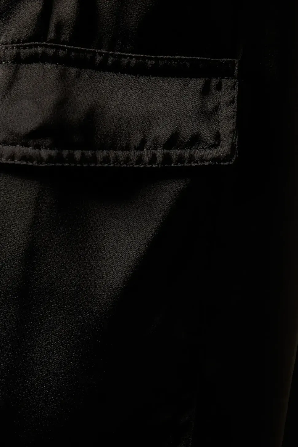 Wide Leg Cargo Satin Trousers