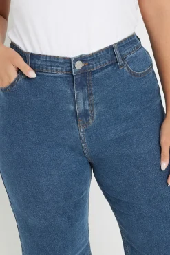Wide Leg Cropped Denim Jeans