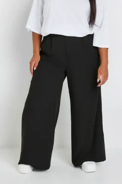 Wide Leg Pleat Front Trousers