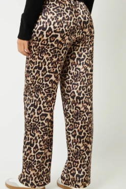 Wide Leg Satin Trousers