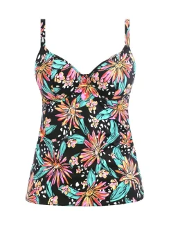 Wild Daisy Plunge Tankini Top coloured Multi