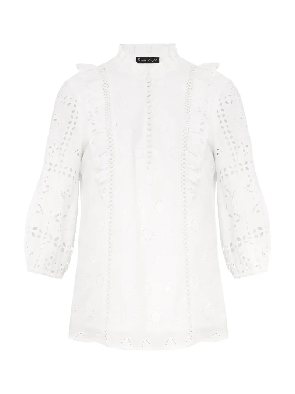 Willa Broderie Blouse-Textured