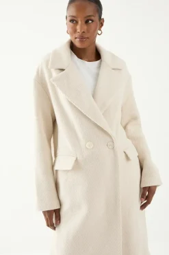 Wool Look Textured Coat