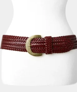 Woven Leather Waist Belt