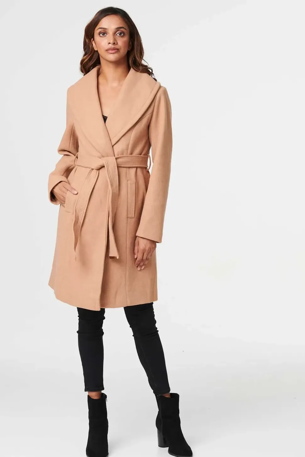 Wrap Front Tie Waist Coat