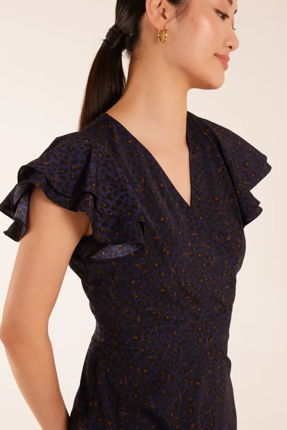 Wrap Ruffle Mini Dress