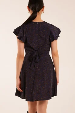 Wrap Ruffle Mini Dress