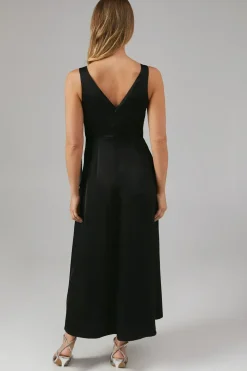 Wrap Top Satin Bridesmaids Midaxi Dress