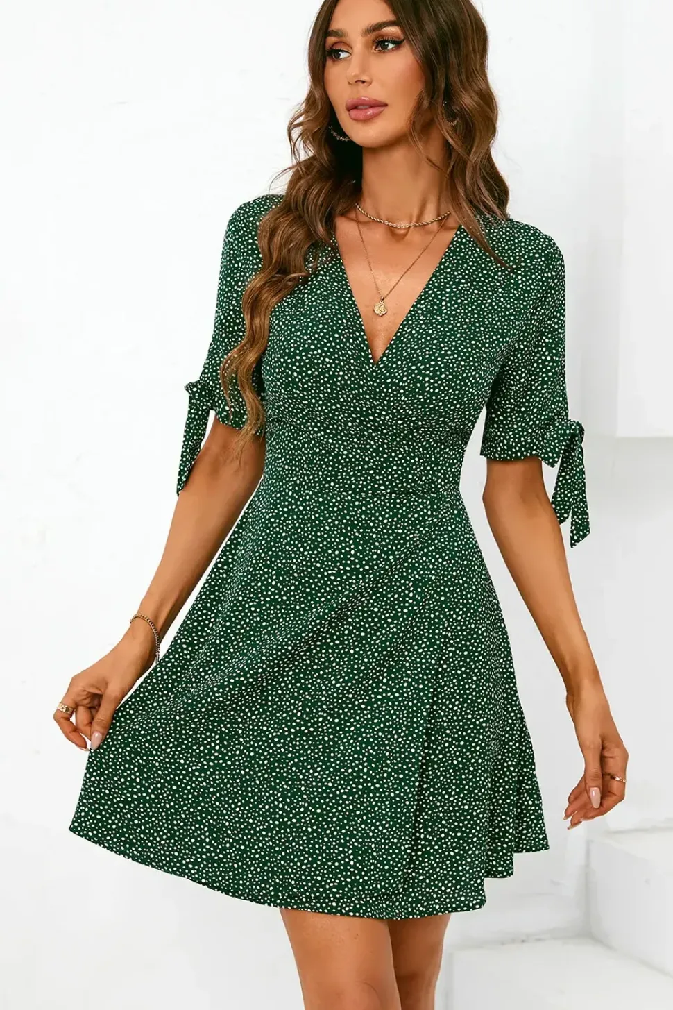 Wrap Top Summer Mini Dress