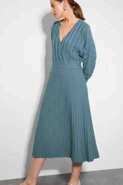 Wynn Knit Wrap Midi Dress