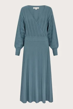 Wynn Knit Wrap Midi Dress