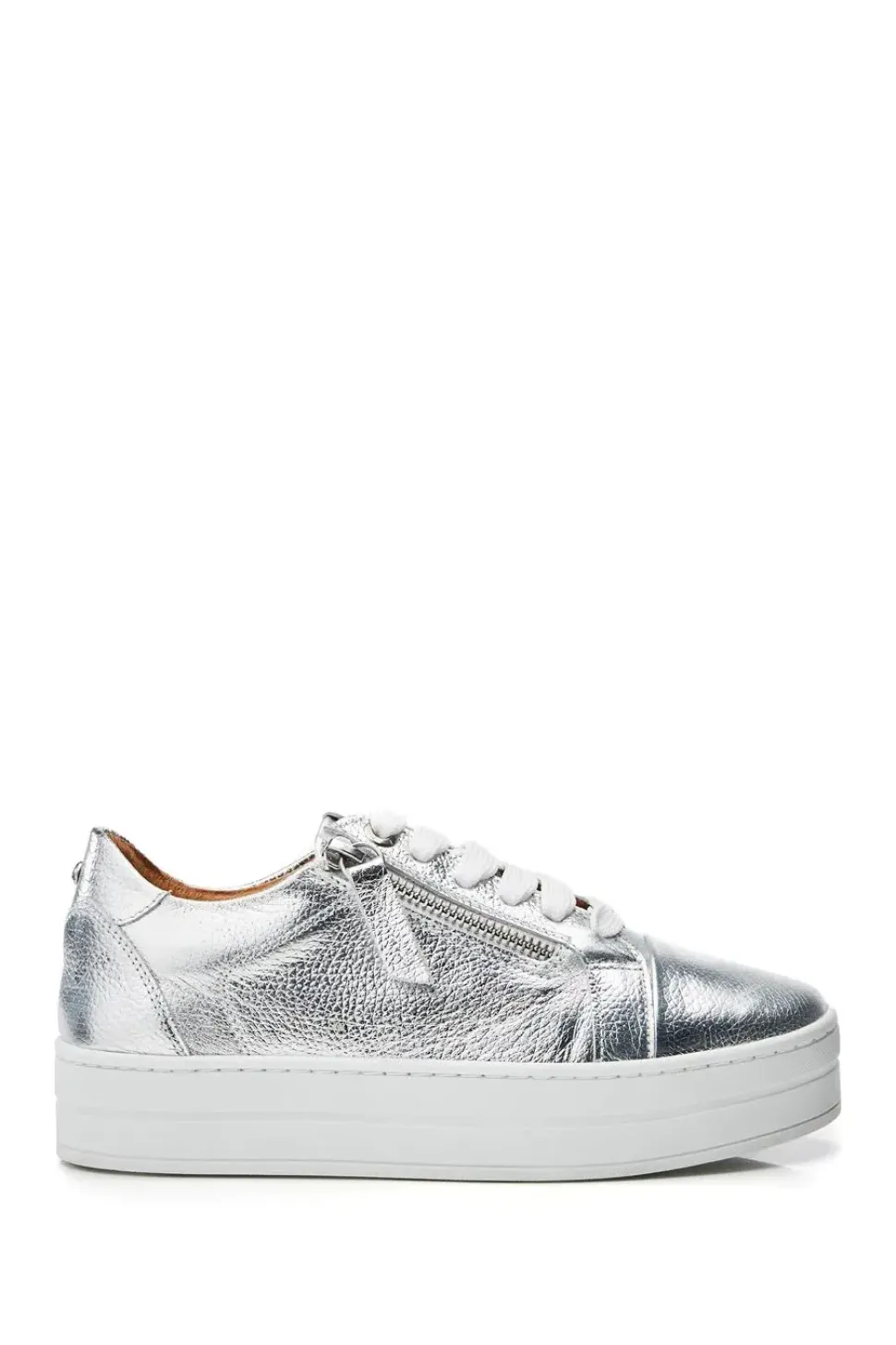 'Abbiy' Metallic Leather Casual Trainers