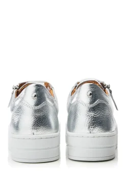 'Abbiy' Metallic Leather Casual Trainers