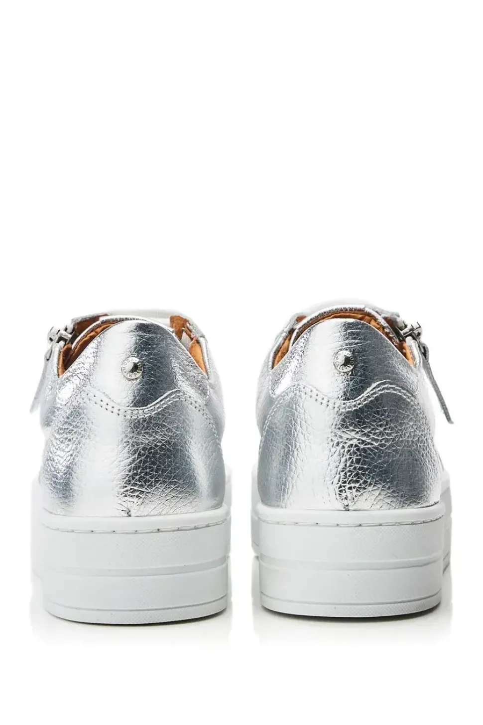 'Abbiy' Metallic Leather Casual Trainers
