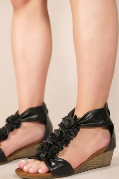 'Abilene' Low Wedge Heel Sandals
