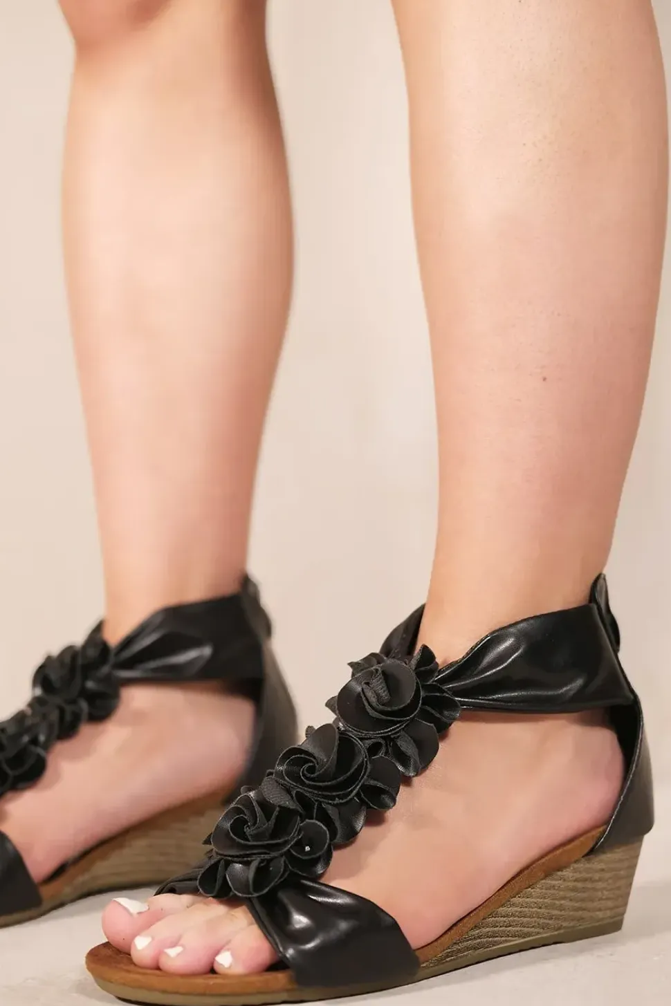 'Abilene' Low Wedge Heel Sandals