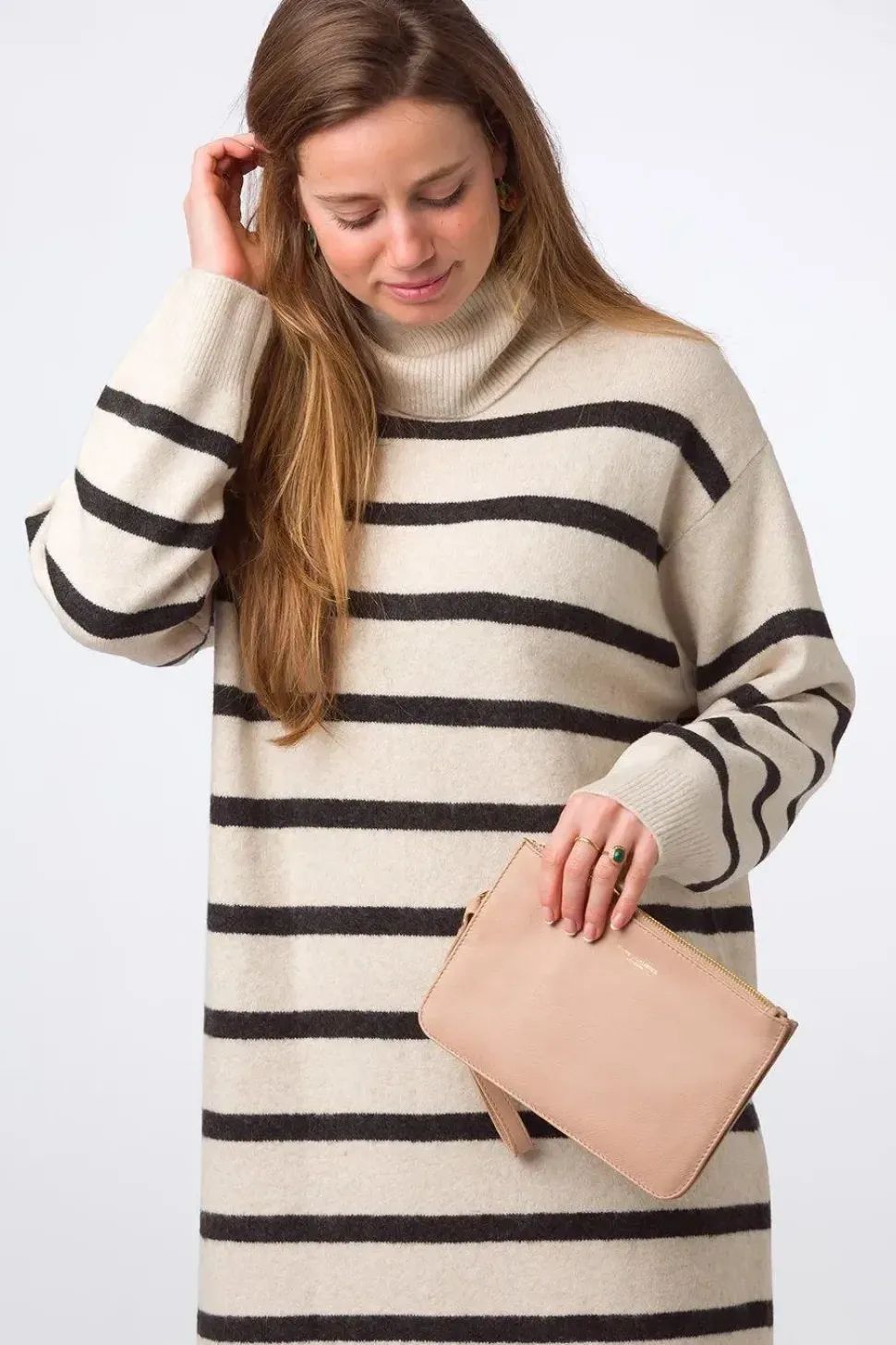 'Addison' Nappa Leather Clutch Bag