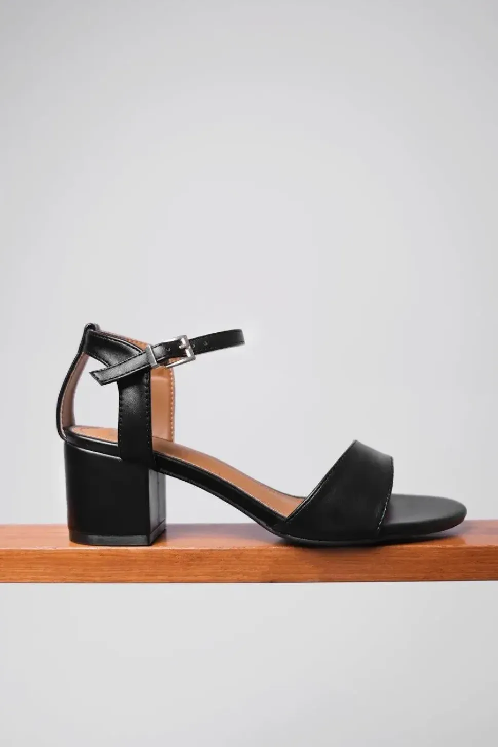 'Adrianna' Wide Fit Strappy Mid High Block Heels Open Toe