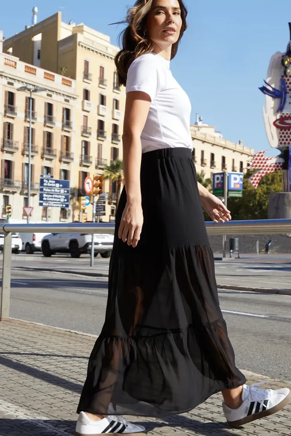 'Alice' Tiered Frill Maxi Skirt