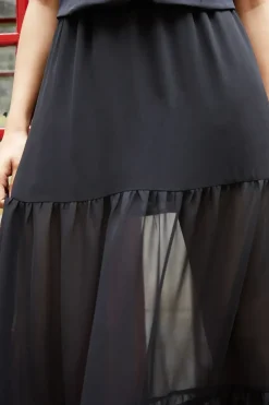 'Alice' Tiered Frill Maxi Skirt