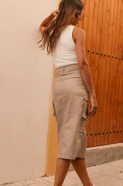 'Alpha' Cargo Midi Skirt