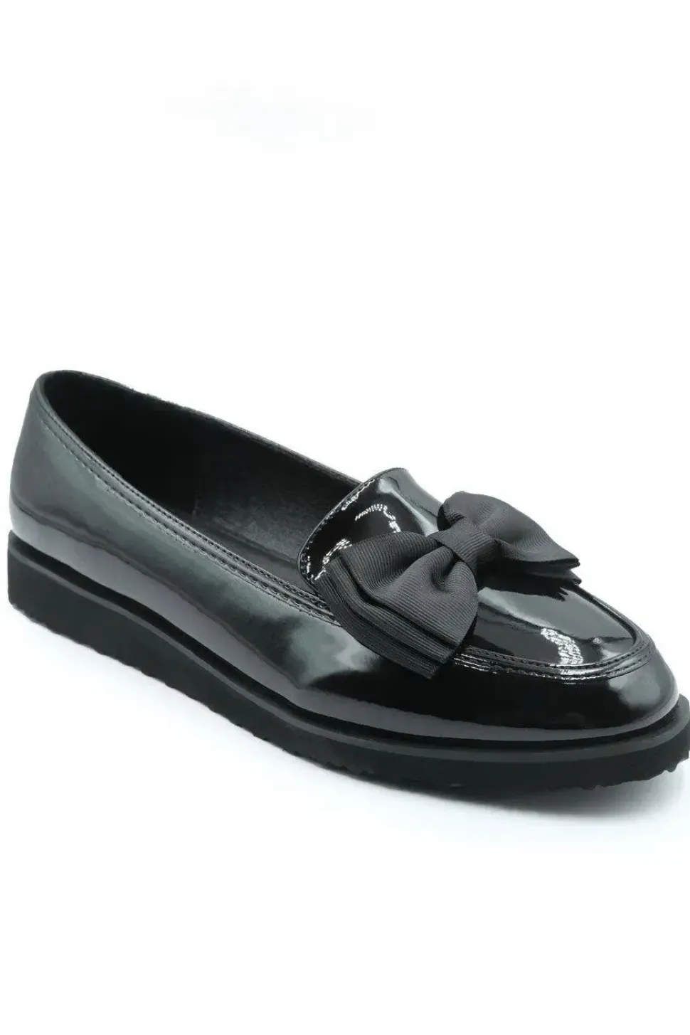 'Alpha' Wide Fit Slip On Loafer Slider With Bow Detail
