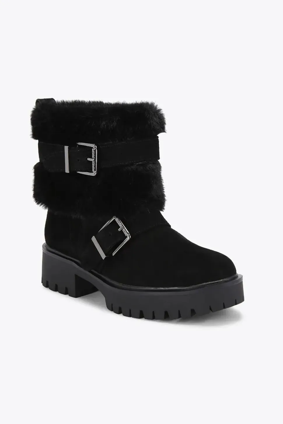 'Alpine Buckle' Suede Boots