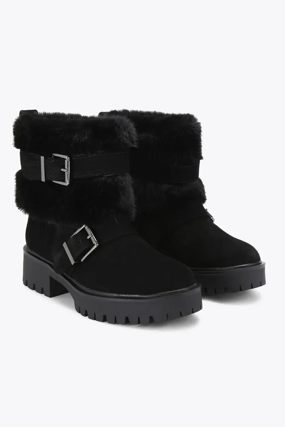 'Alpine Buckle' Suede Boots