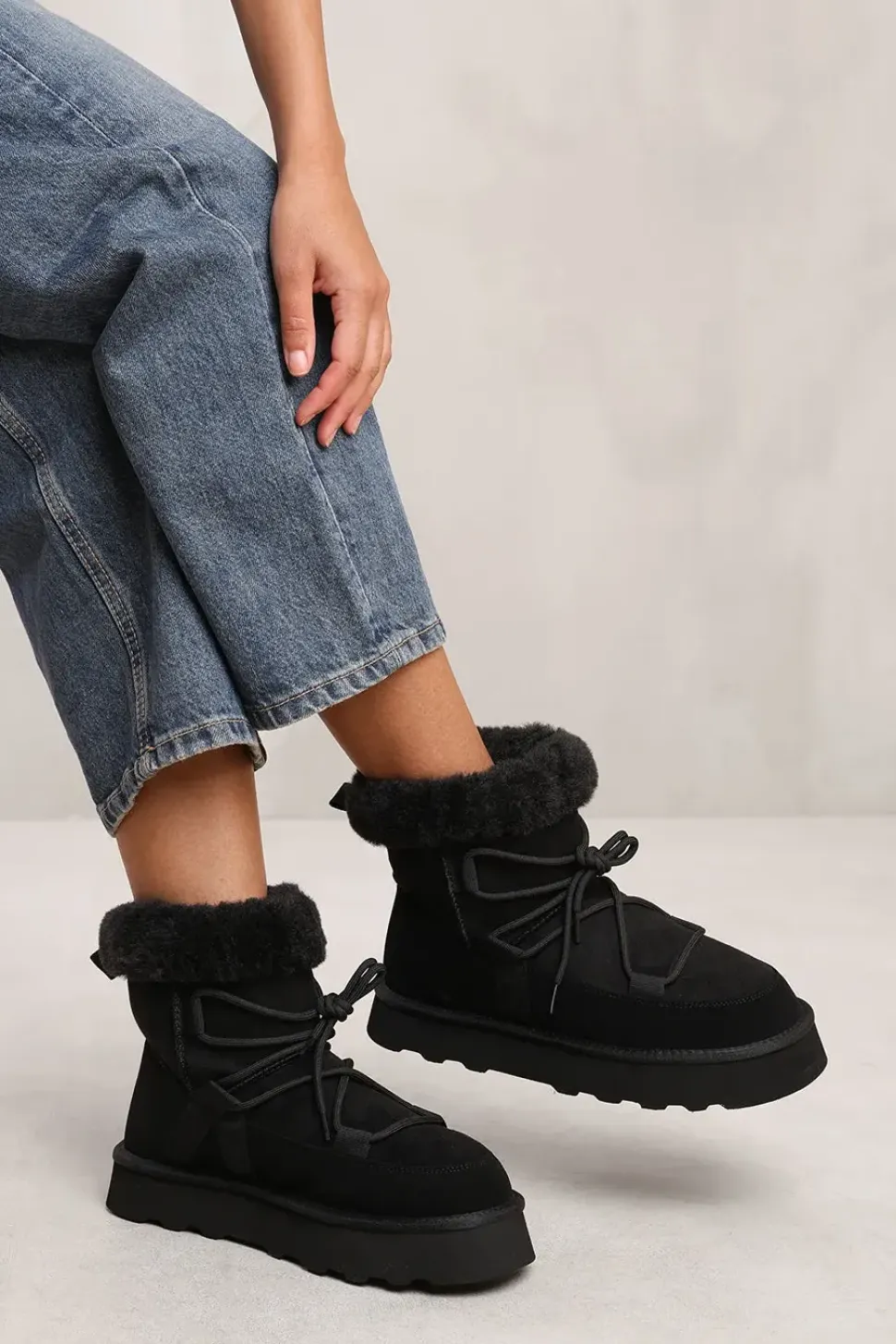'Amala' Ankle Boot With Faux Fur Lining