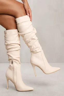'Amelia' Below Knee High Heel Slouch Boot