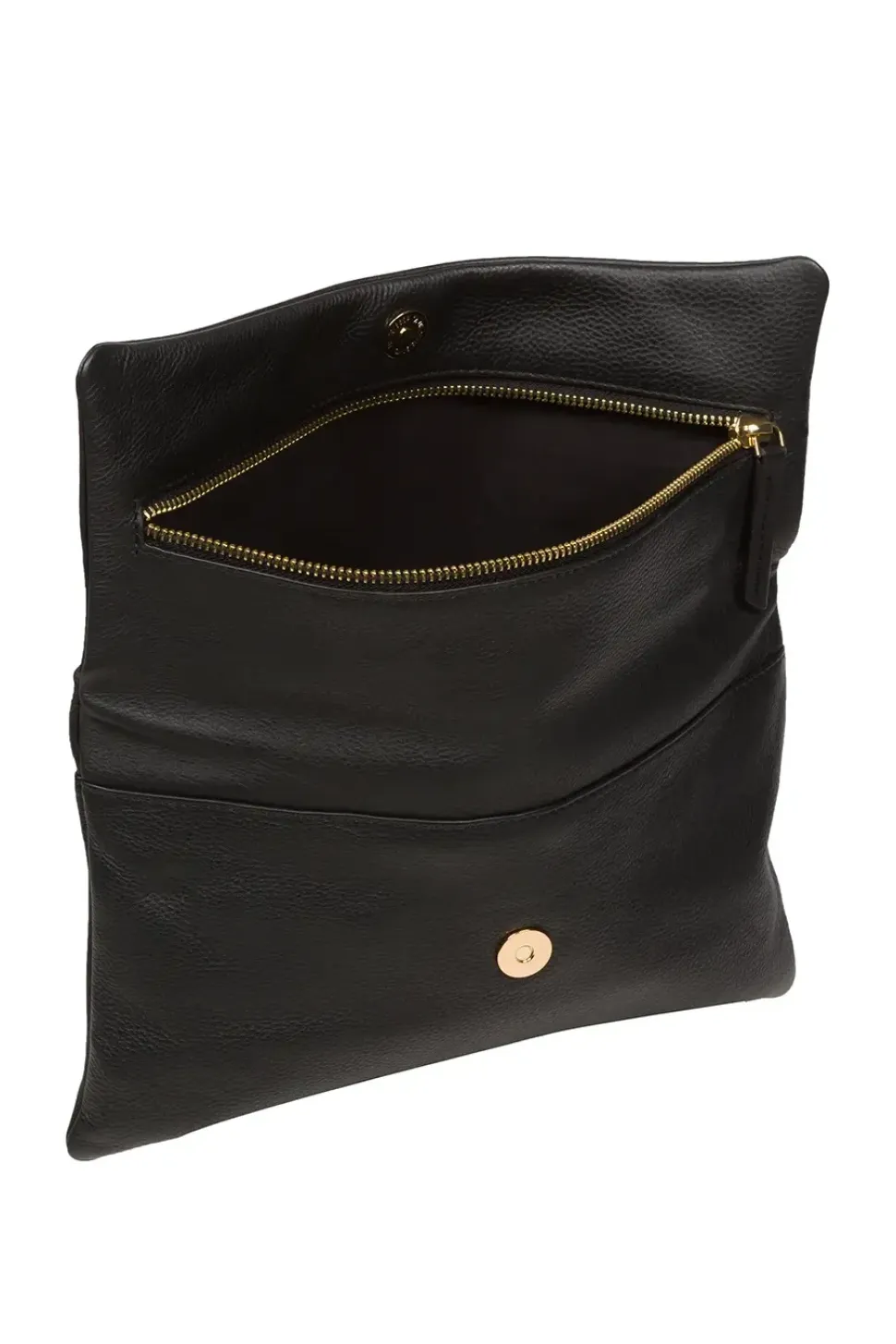 'Amelia' Nappa Leather Clutch Bag