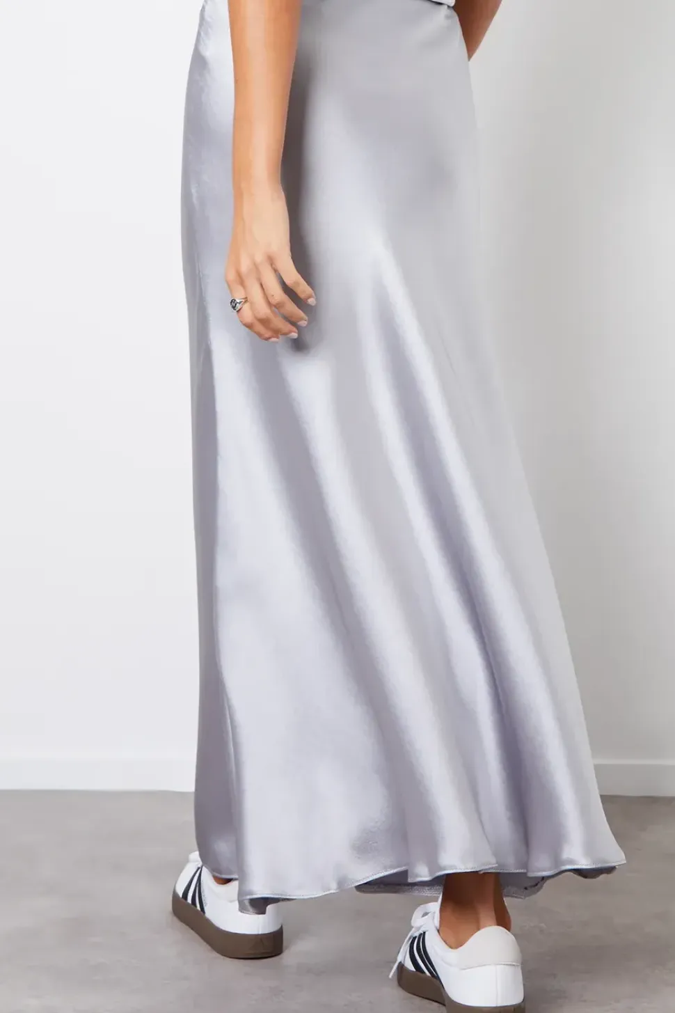 'Ariel' Satin Maxi Slip Skirt